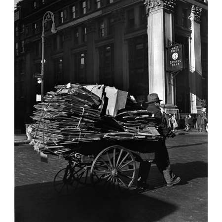 Man Pulling Hand Cart