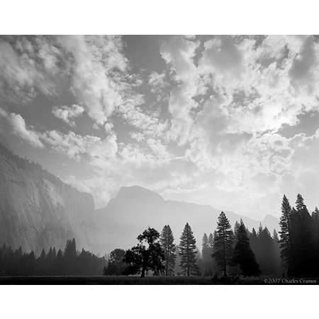 Half Dome, Morning Clouds, Yosemite Valley