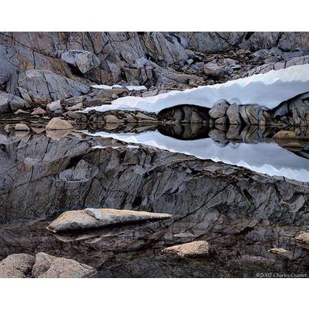 Pond and Snow, Dusy Basin, Kings Canyon