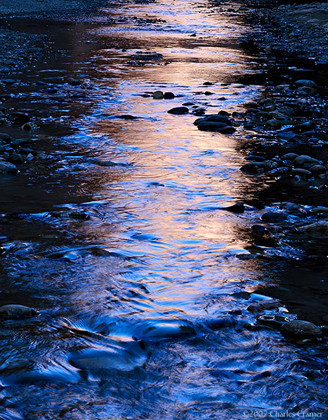 Sky and Cliff Reflections, Paria River, Utah